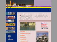 a website in blue-violet tones