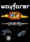 The second poster or wayfarer showing the ship with Captain Trajev and First Officer Commander Buldidup as well as a crashian pitbull class gunboat and a redaquarian spaceshark class cruiser